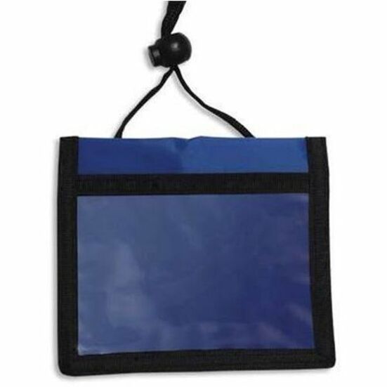 BLUE, 3-POCKET CREDENTIAL HOLDER W/ADJUS