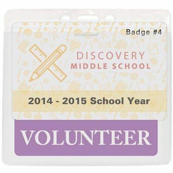 EXTRA LARGE WHITE BAR VINYL BADGE HOLDE