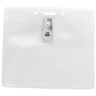 HORIZONTAL 4 X 3IN BADGE HOLDER W/ 2-HOL