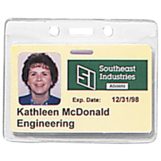 DATA/CREDIT CARD, CLEAR VINYL BADGE HOLD
