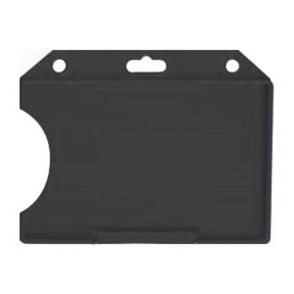 BLACK, HORIZONTAL SEMI-RIGID CARD HOLDE