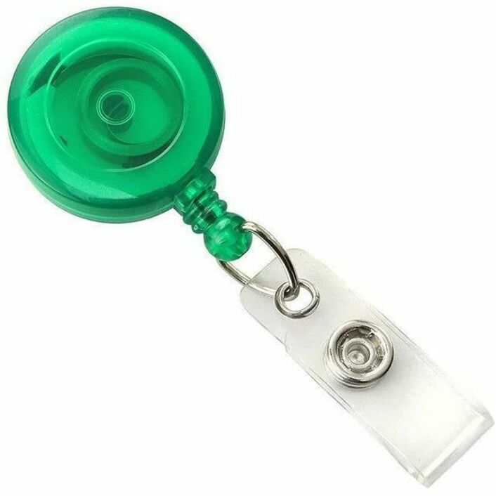 TRANSLUCENT GREEN, ROUND SPRING CLIP REE