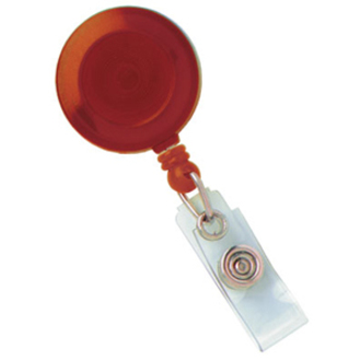TRANSLUCENT RED, ROUND SPRING CLIP REEL,