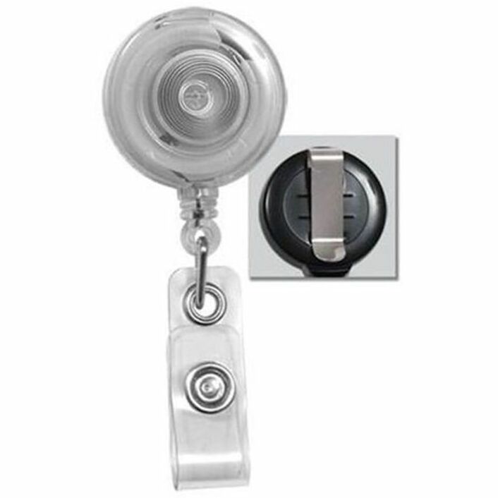 TRANSLUCENT CLEAR, BADGE REEL, CLEAR STR