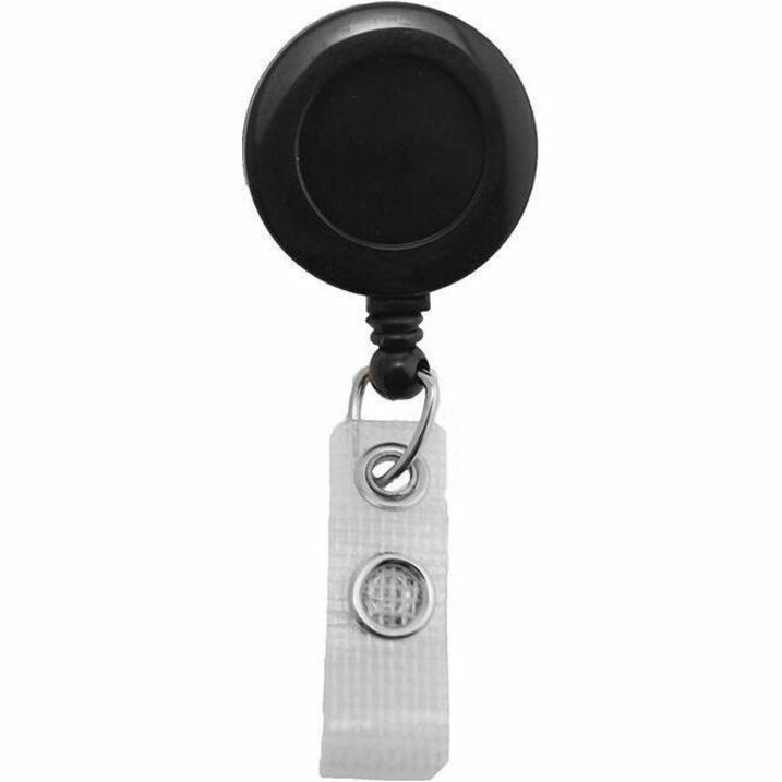 BLACK, ROUND SPRING CLIP REEL, NO STICKE