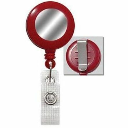 RED, 1-1/4IN (32MM), PLASTIC CLIP-ON BAD