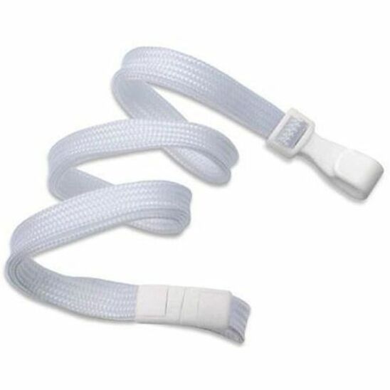 WHITE, 3/8IN (10MM), FLAT BRAIDED, WOVEN