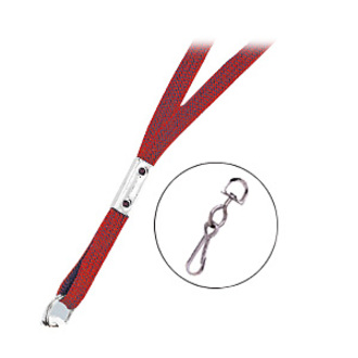 LANYARD STANDARD, RED, 3/8IN, FLAT WOVEN