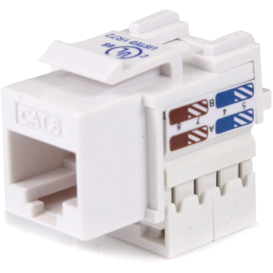 STARTECH Cat6 RJ45 Keystone Jack, White - 110 Type - RJ-45 (C6KEY110WH)