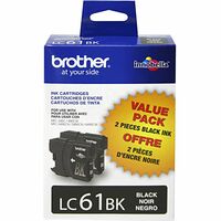BROTHER Black Dual Pack Ink Cartridge (LC612PKS)