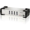 4-Port USB2.0 KVMP Switch with Audio Support, Cables Included, USB 2.0 periphera