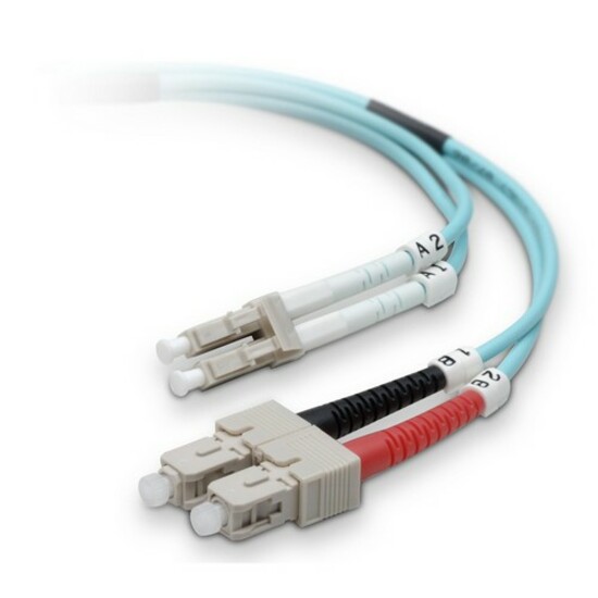 FIBER PATCH CABLE 10 GIG AQUA 50/125 LC/SC 20 METER