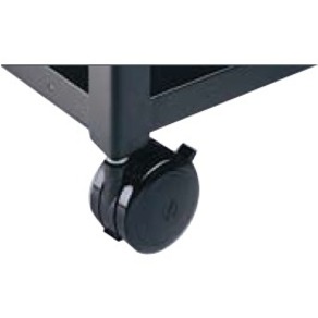 4 HARD RUBBER CASTER SET, 2 LOCKING