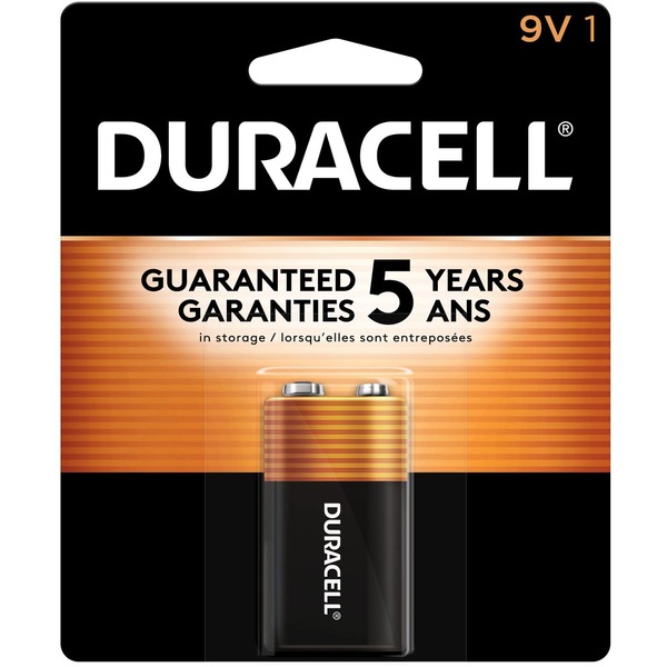 DURACELL Coppertop 9V Alkaline Battery 1 Pack