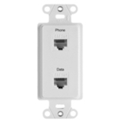 PRE-CON 2PORT STPP PH/DATA 2RJ45 (M6)