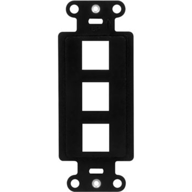DECOR OUTLET STRAP 3 PORT BK (M10)