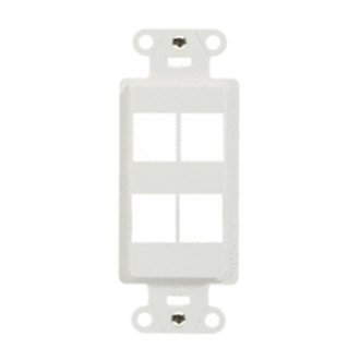 DECOR OUTLET STRAP 4 PORT WH (M10)