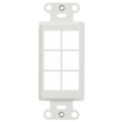 DECORATOR STRAP 6-PORT WHITE (M10)