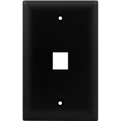 1G WALL PLATE 1-PORT BK (M10)