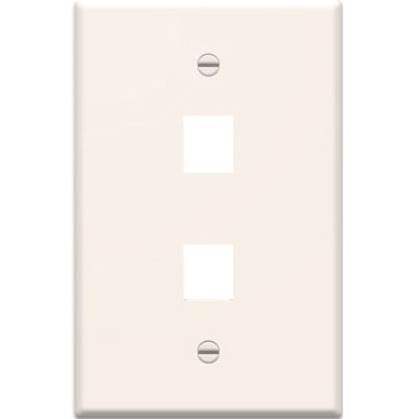 1G WALL PLATE 2-PORT LA (M10)