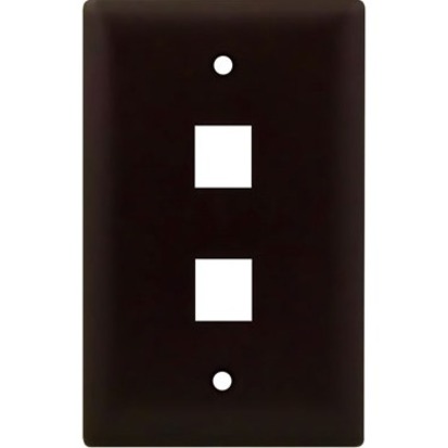 1G WALL PLATE 2-PORT BR (M10)
