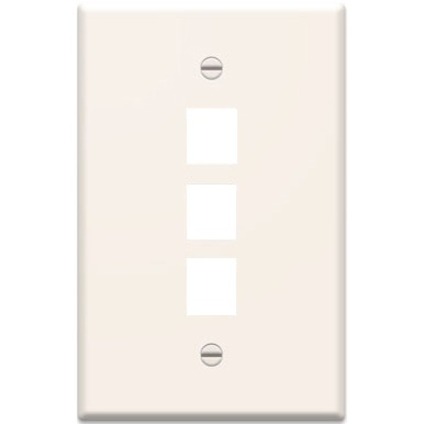 1G WALL PLATE 3-PORT LA (M10)