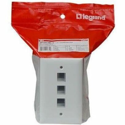 1G WALL PLATE 3-PORT WH (M10)