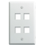 1G WALL PLATE 4-PORT WH (M10)
