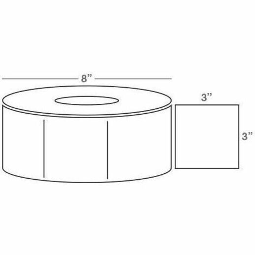 WASP WPL606 QUAD PACK 3.0 X 3.0 DT PAPER LABEL