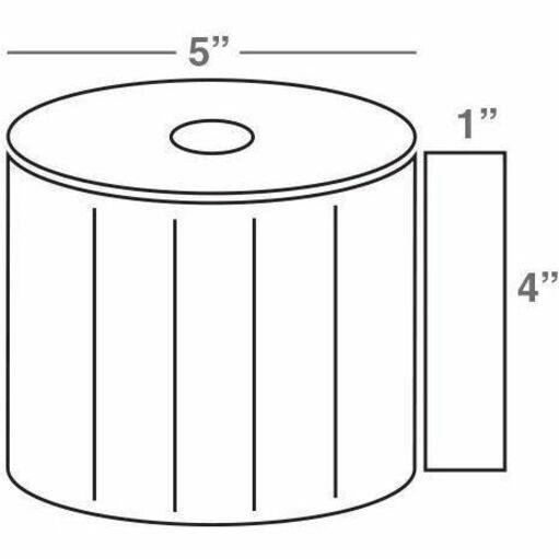 DIRECT THERMAL BARCODE LABEL, 4 ROLL 4.0 X 1.0, 2300 LABELS PER ROLL
