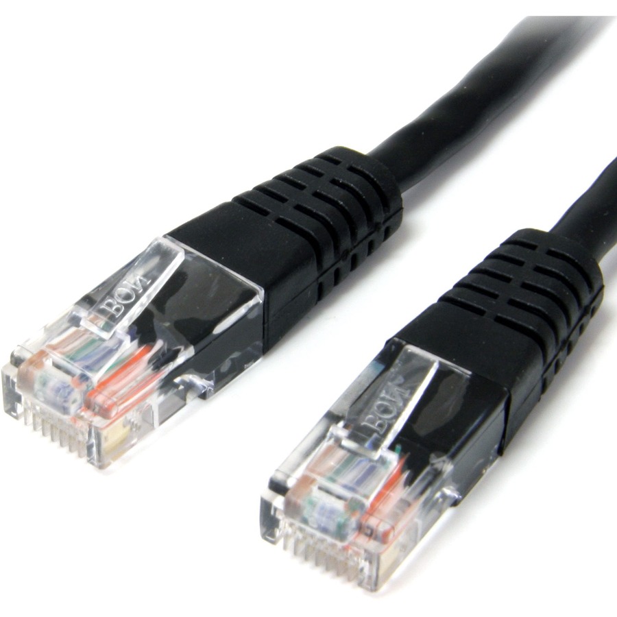 StarTech 2 ft Black Molded Cat5e UTP Patch Cable