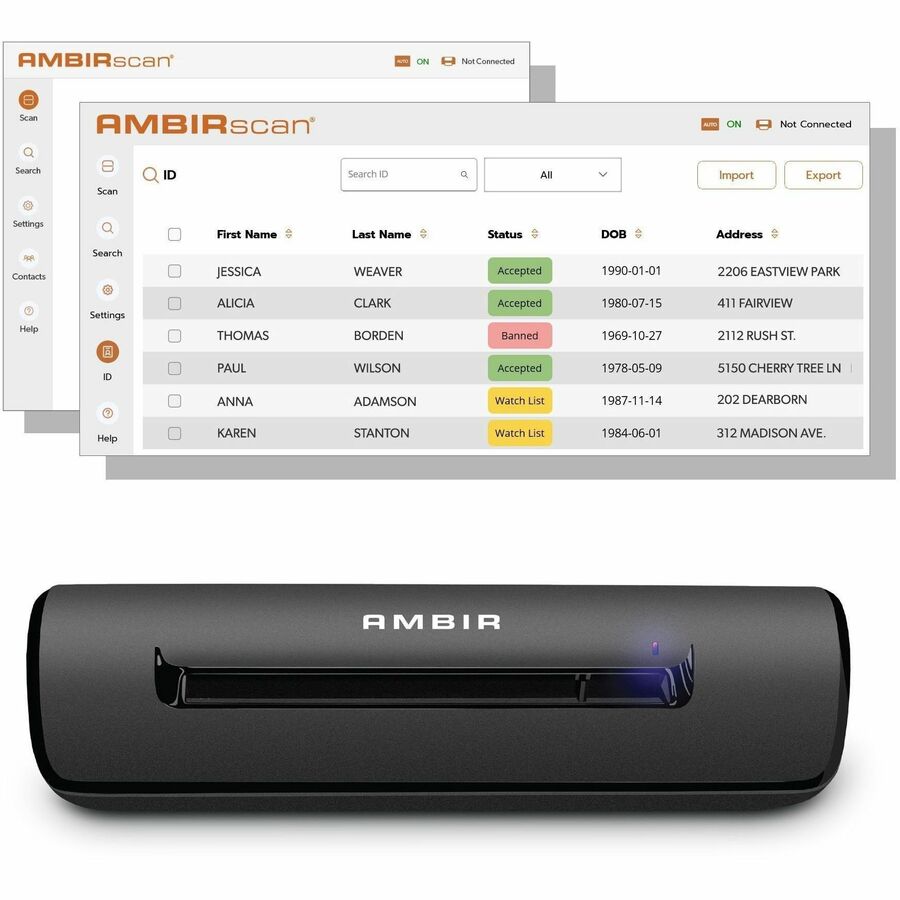 Sheetfed Scanner - Portable - 3 Seconds per Single-Sided Card in Grayscale Mode