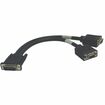 Tripp Lite DMS-59 to VGA Splitter Cable - 1 ft Video Cable for Monitor - First End: 1 x DMS-59 Male - Second End: 2 x 15-pin HD-15 Female - Splitter Cable - Black