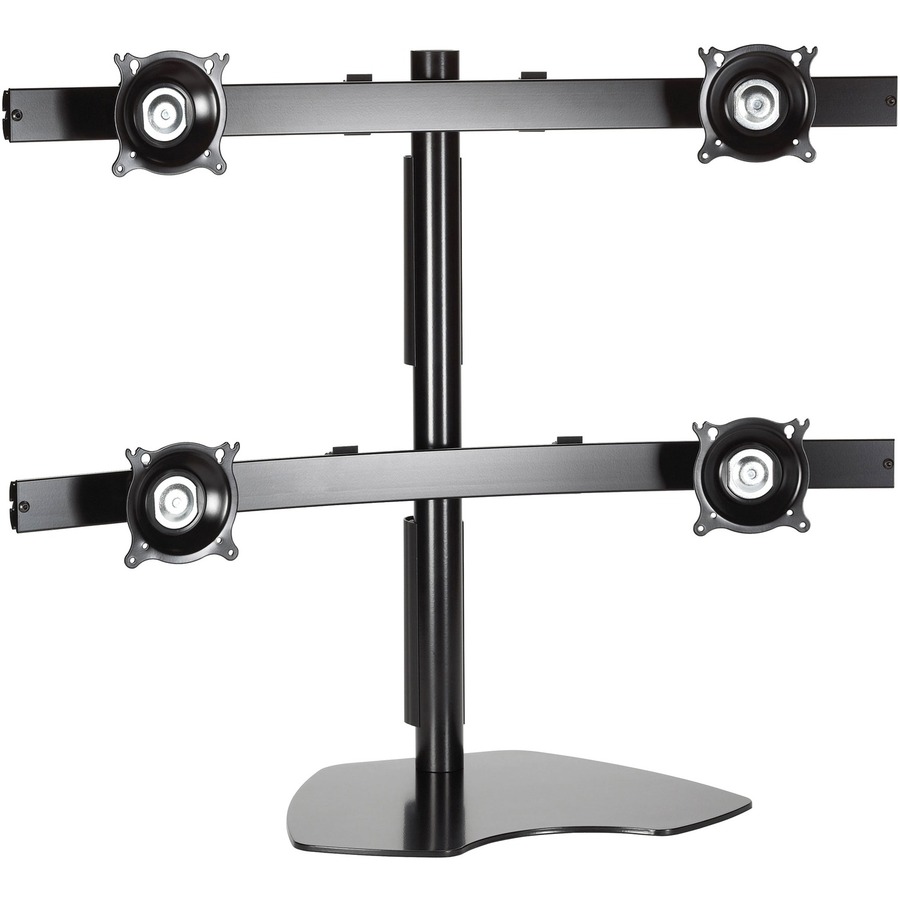 WIDESCREEN QUAD MONITOR TABLE STAND - KTP445B - BLACK - VESA 75 X 75 MM AND 100