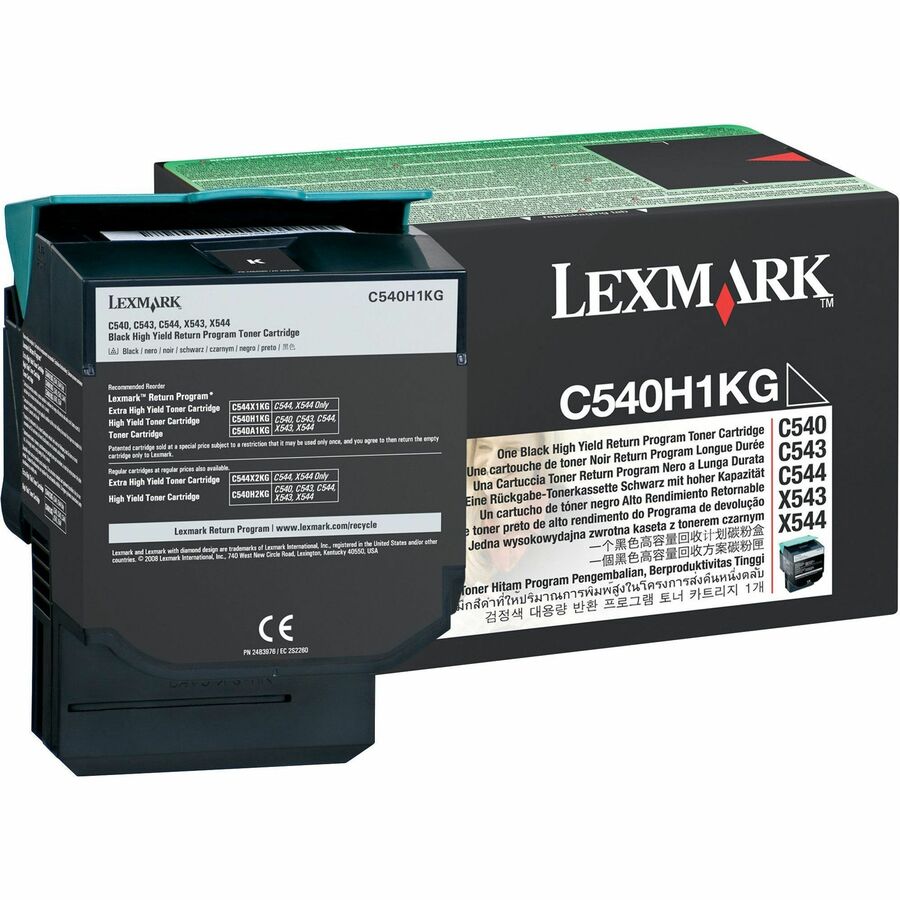 Lexmark C540H1KG Return High Capacity Black Toner Cartridge