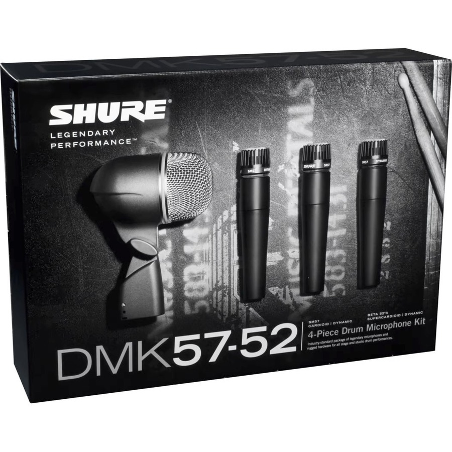 DRUM MICROPHONE KIT, INCLUDES 3 SM57 DYNAMIC INSTRUMENT MICROPHONES, 3 A56D UNIV