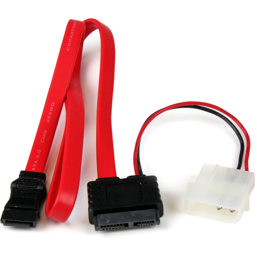 STARTECH Slimline SATA vers SATA avec adaptateur de câble d&#39;alimentation LP4 - 20 pouces (SLSATAF20)