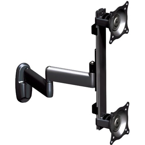 FLAT PANEL DUAL VERTICAL MONITOR ARM WALL MOUNT