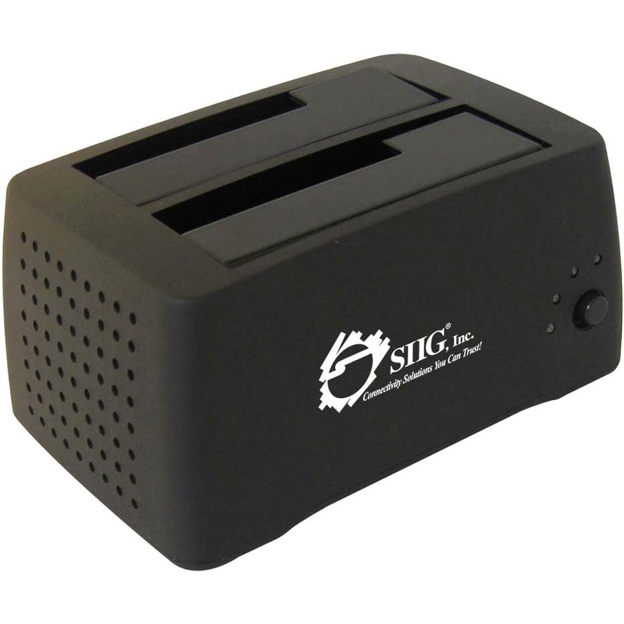 Smart Auto-Cooling Dual Bay External Docking Station with Internal Cooling Fan F