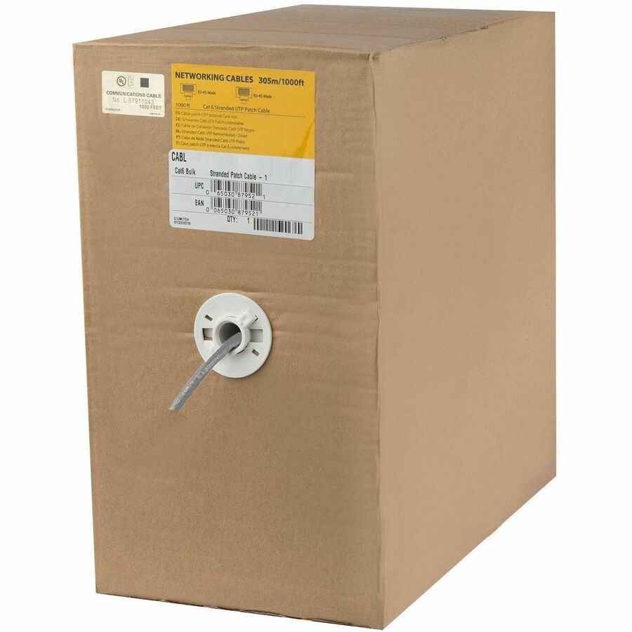 1000 FT BULK CAT6 ETHERNET CABLE GRAY