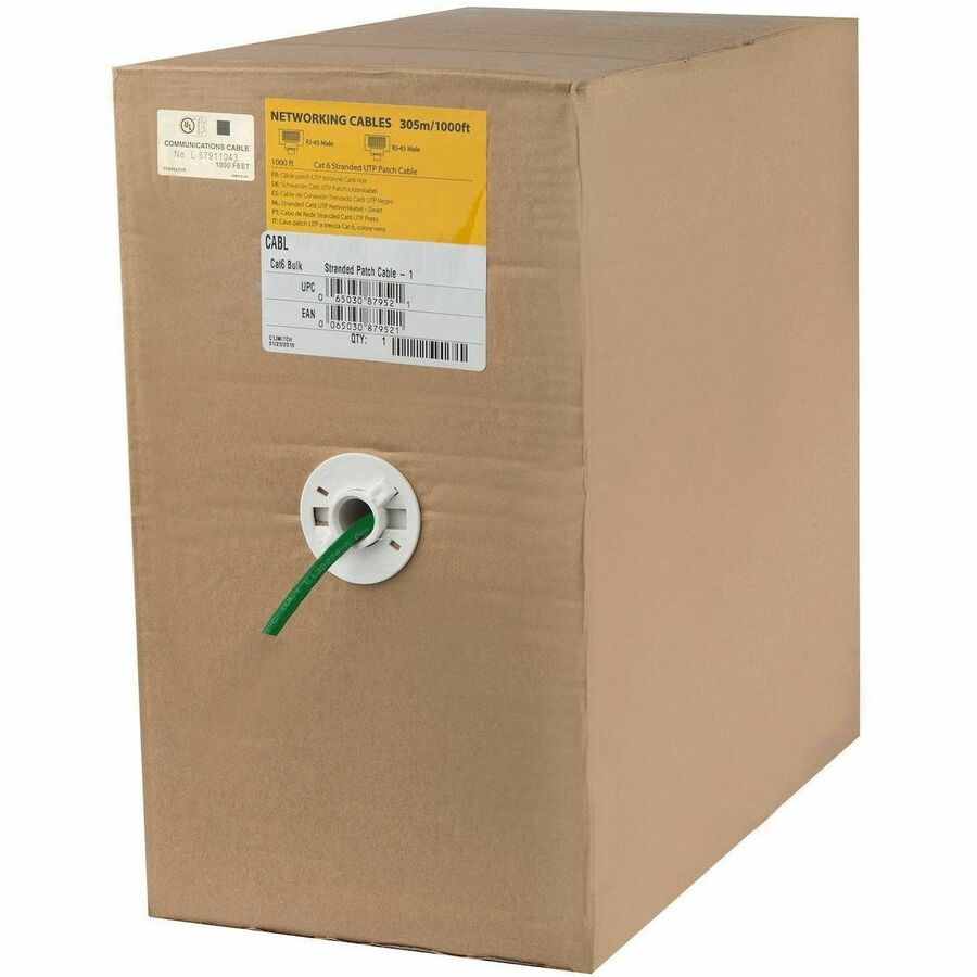1000ft Bulk Cat6 Cable Green