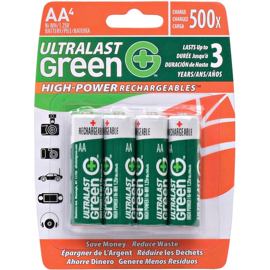 4 PACK AA HIGH-POWER CARDED, REPLACEMENT HOUSEHOLD BATTERY