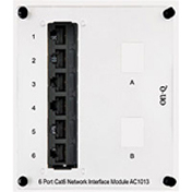 SW: 6PT CAT6 NTW INTERF MOD W/2KEY OPEN