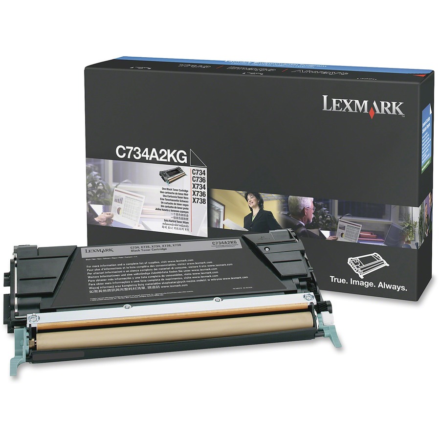 LEXMARK C734A2KG BLACK TONER CARTRIDGE FOR USE IN C/X734,736,X738 ESTIMATED YIEL