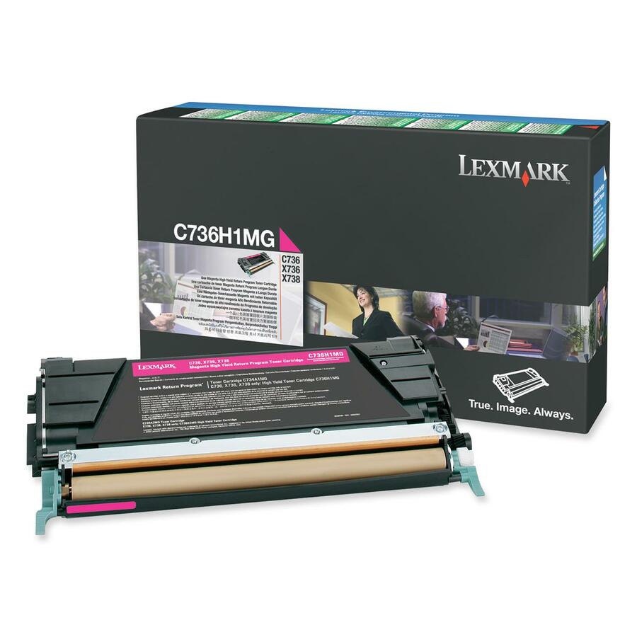 LEXMARK C736H1MG MAGENTA RETURN PROGRAM TONER CARTRIDGE FOR USE IN C/X736,X738 E