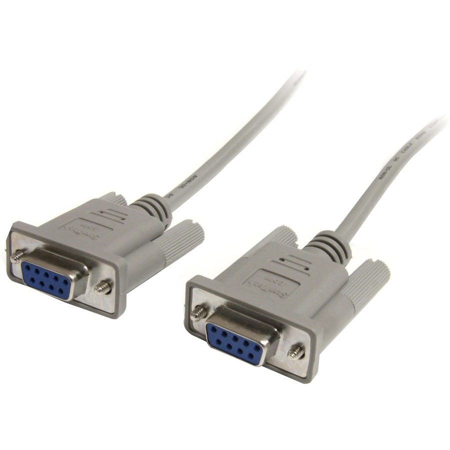 THIS 6FT STRAIGHT THROUGH SERIAL CABLE FEATURES TWO DB9 FEMALE (DB9F) CONNECTORS