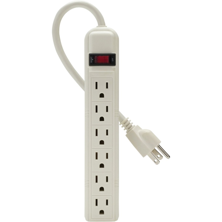 6OUTLET POWER STRIP 3FT CORD