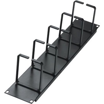 HORIZONTAL IT RACKMOUNT CABLE MANAGER - 19-IN., SINGLE-SIDED, STEEL RING, 2U, BL