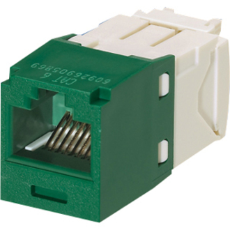 MINI COM MOD CAT 6 UTP 8 POS UNIV GRN.