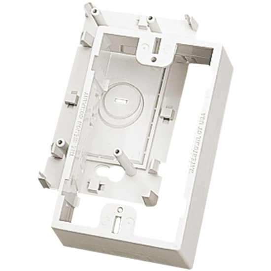 SURFACE MOUNT FACEPLATE BOX, US, SINGLE GANG, IVORY